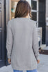 Pocket Knitted Solid Color Cardigan
